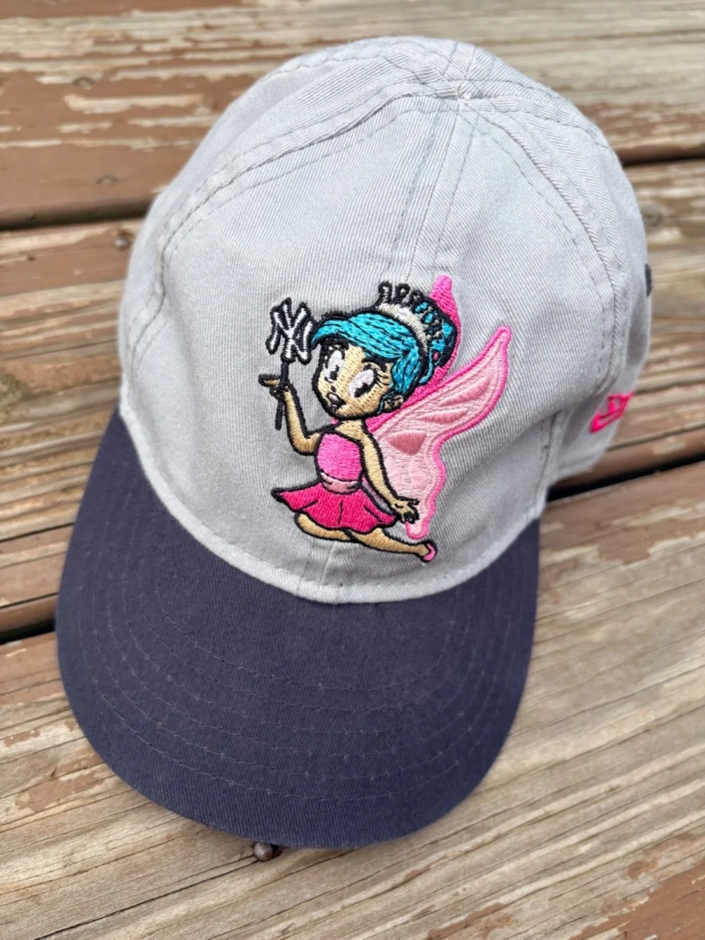 New Era Fairy Graphic Cap – Gray & Pink Toddler